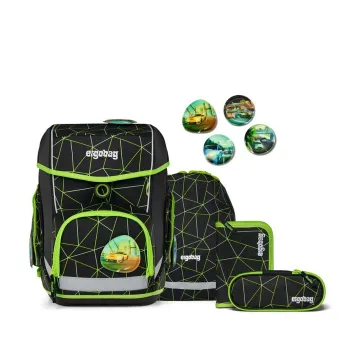 Ergobag Cubo CyBär Race Lumi Edition Schulranzen Set 5tlg.