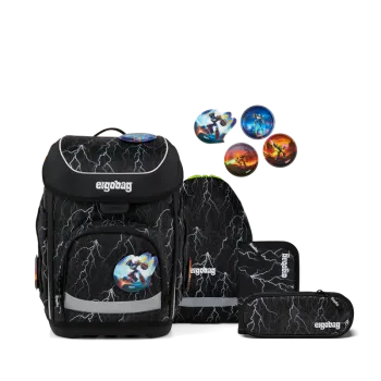 ergobag Schulranzen-Set Super Reflekt Bär 5 tlg.