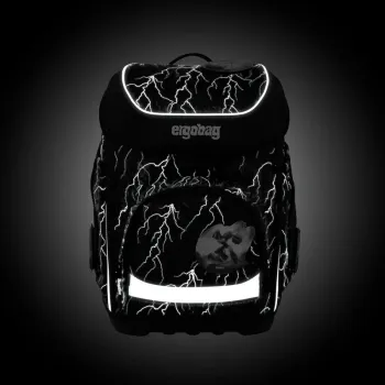 Preview: ergobag Schulranzen-Set Super Reflekt Bär 5 tlg.