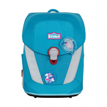 Preview: Scout Sunny II Dolphins Funny Snaps Schulranzen Set 4tlg.