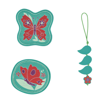 DerDieDas ErgoFlex Light Butterfly Garden  Schulrucksack-Set 5 tlg