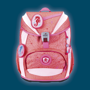 Preview: DerDieDas ErgoFlex Light Exklusiv Superflash Coral Reef  Schulrucksack-Set