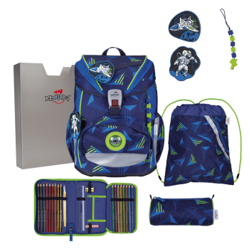 DerDieDas ErgoFlex Light Exklusiv LED Moon Mission  Schulrucksack-Set 5 tlg.