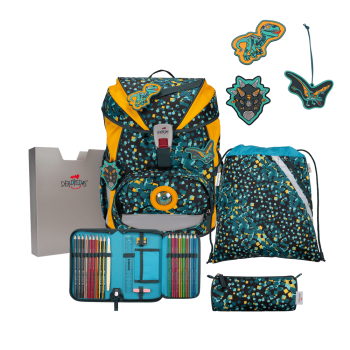 DerDieDas ErgoFlex Light Dino Time  Schulrucksack-Set 5 tlg.