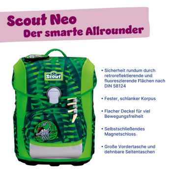 Scout Neo DIN Danger Dino  Schulranzen-Set