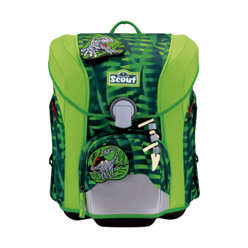 Preview: Scout Micro DIN Danger Dino  Schulranzen-Set 4 tlg.