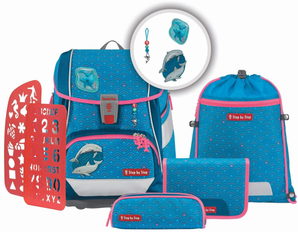 Step by Step 2in1 Plus Dolphin Pippa Schulranzen Set 6tlg.