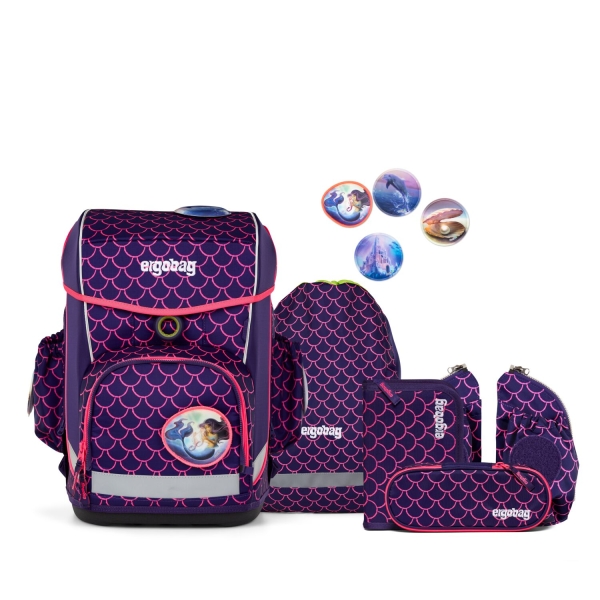 Ergobag Cubo Light PerlentauchBär Lumi Edition Schulranzen Set 6tlg.