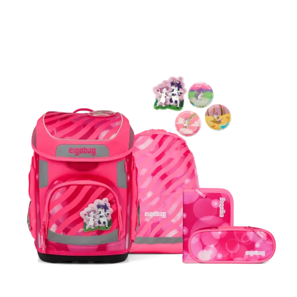 ergobag Schulranzen-Set KuntBärbuntes Einhorn 5 tlg.