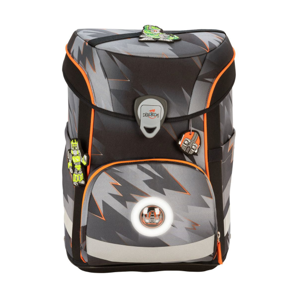 DerDieDas ErgoFlex EASY LED Limited Edition Cyber Dino Schulranzen Set 5tlg.