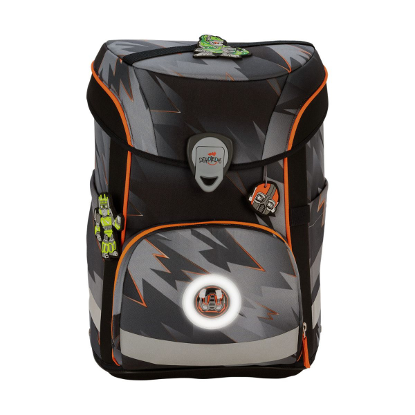 DerDieDas ErgoFlex EASY LED Limited Edition Cyber Dino Schulranzen Set 5tlg.