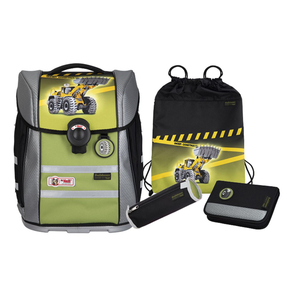 McNeill ERGO Primero Bulldozer Schulranzen Set 4tlg.