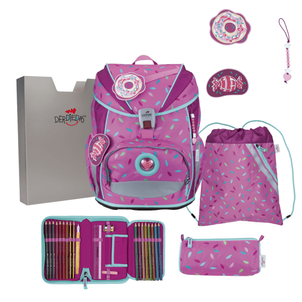 DerDieDas ErgoFlex Light Sweet Sprinkles Schulrucksack-Set