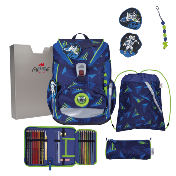 DerDieDas ErgoFlex Light Exklusiv LED Moon Mission  Schulrucksack-Set 5 tlg.