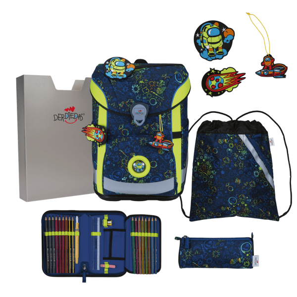DerDieDas ErgoFlex Easy Neon Crazy Schulranzen-Set